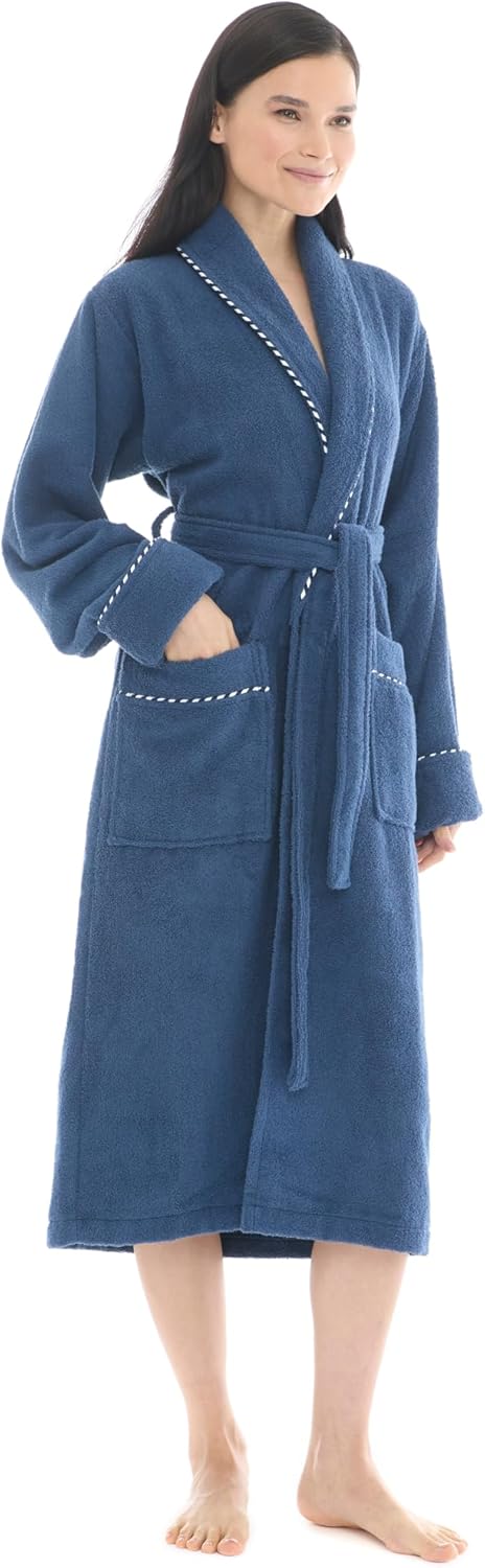 Luxurious Womens Robe, 100% Turkish Cotton, Luxury Robe for Women, Terry Cloth Long Spa Bathrobe - Image 2