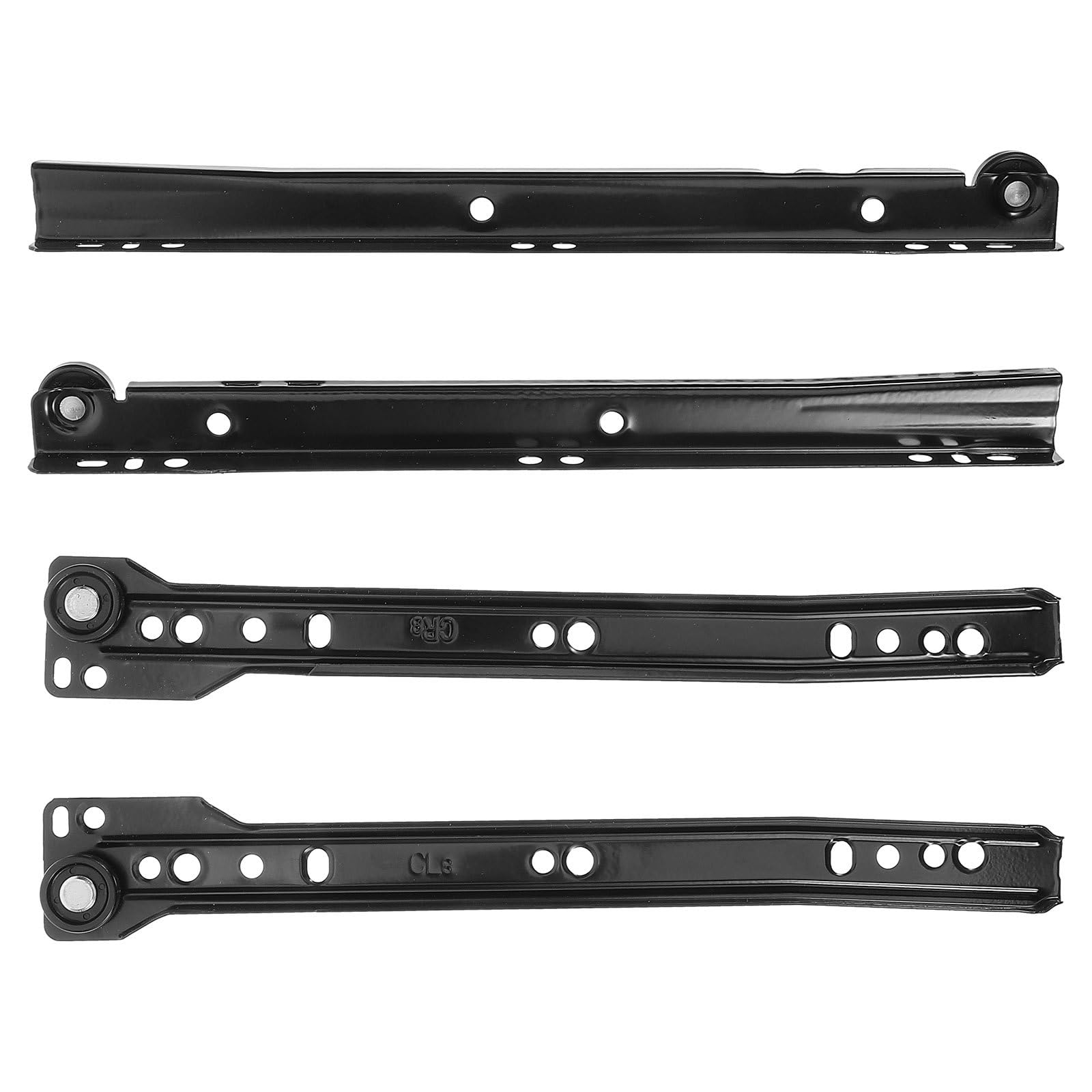 Angoily 10 Inch Bottom Mount Drawer Slides 2-Pack Cold Rolled Steel Slide Rail Hardware Accessories for Kitchen Cabinet Drawers Dressers Furniture Track Guides