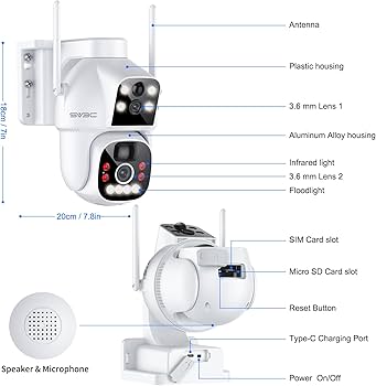 Amazon.com : SV3C 4G LTE Cellular Security Camera Outdoor