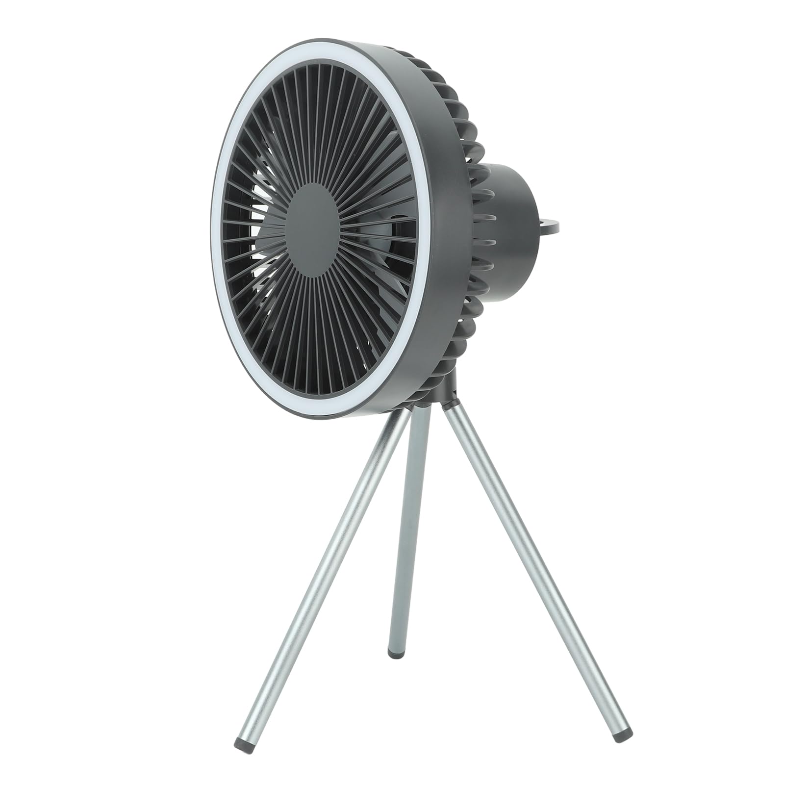 HEEPDD Ventilateur de Camping Portable, Matériau ABS, Ventilateur Rechargeable avec Batterie 10 000 MAh et Lumière LED pour Activités de Plein Air et Camping