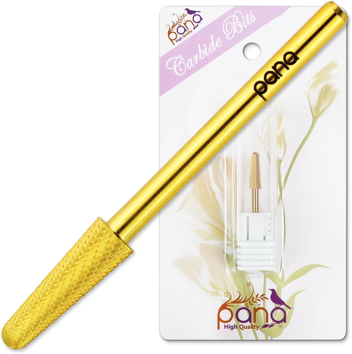 pana (Extra Fine, Gold) - USA Professional 0.2cm Shank Size - Cone Shape Carbide Bit - Nail Drill Bit for Manicure Pedicure Tools . Machine - Gold, Silver (Extra Fine, Gold)