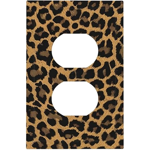 Animal leopard print psychedelic Outlet Covers 1 Gang Duplex Light Switch Cover Ele...