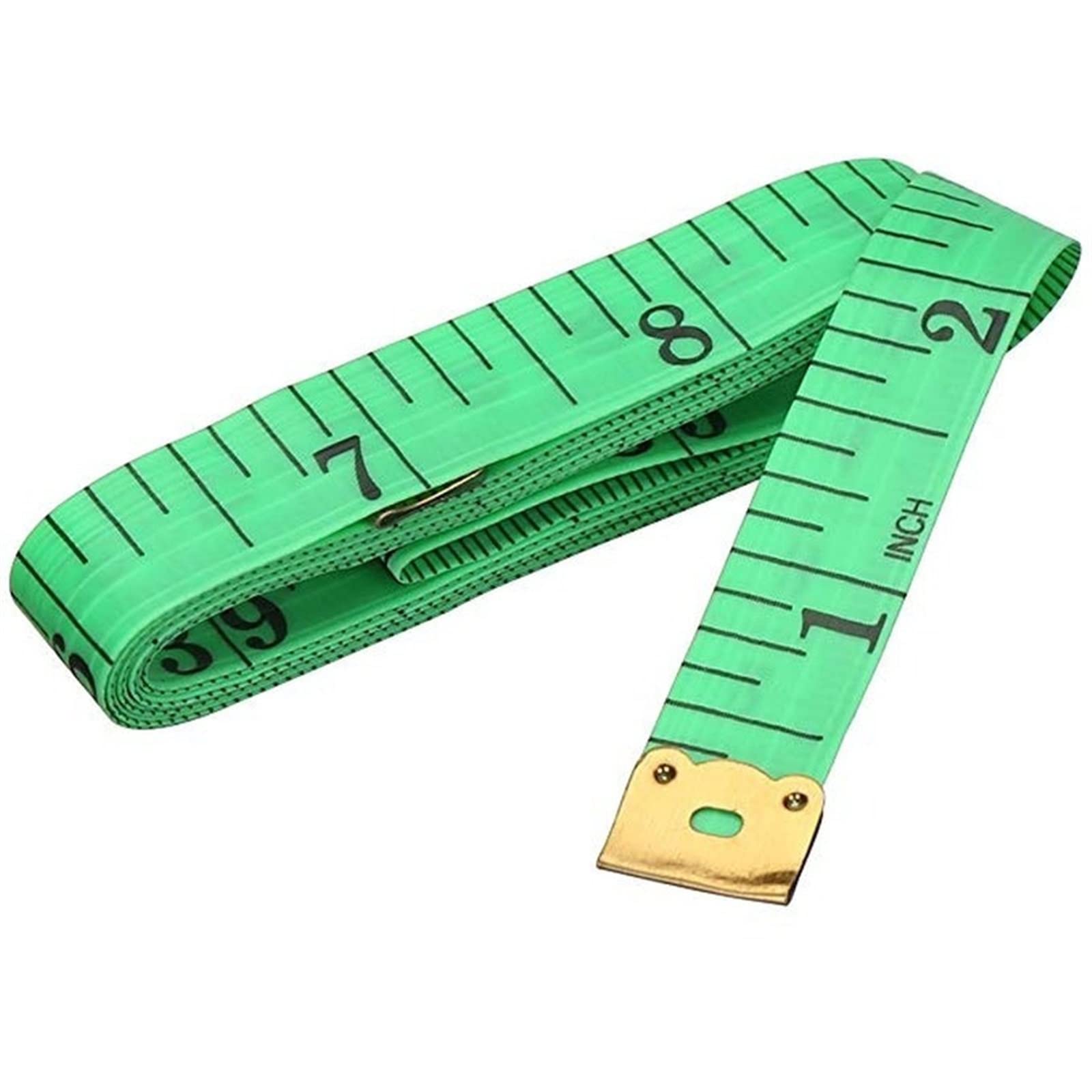 RWRAPS Maßband 1,5 m Körpermesslineal Nähen Schneider Maßband Mini weiches flaches Lineal Zentimetermeter Nähmaßband Zufällige Farbe (Farbe: Weiß) (Klar, Grün, Zufällig)