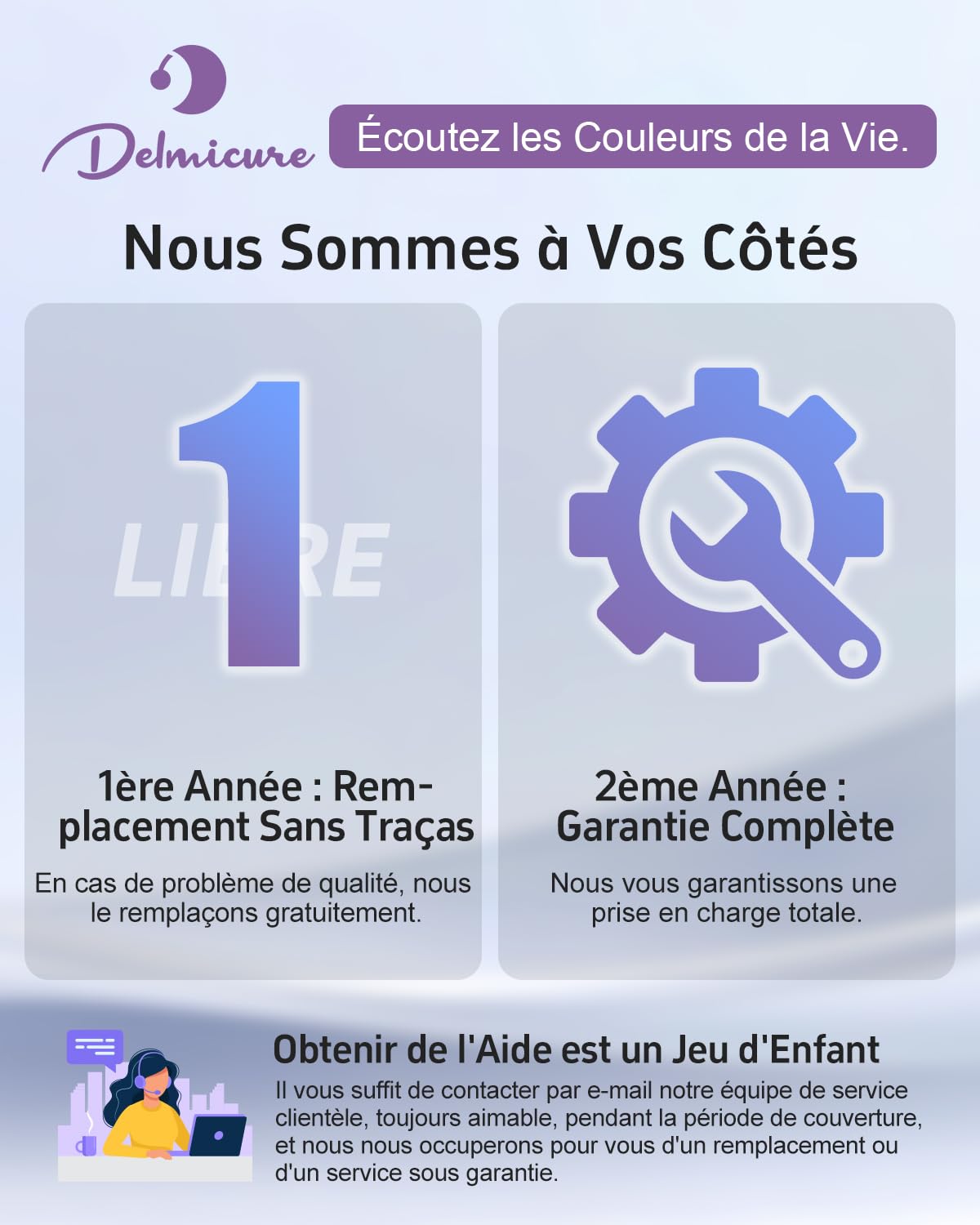 Lot de 2 appareils audio sans fil avec annulation intelligente du bruit, 4 modes et volume réglable (double)