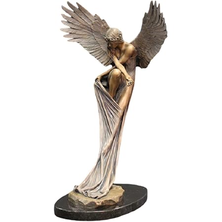 Amazon 天使 彫刻 樹脂 置物 天使像 庭の彫像 天使の小像 3d彫刻の天使 償還の天使 家 オフィスの装飾 置物 オブジェ オンライン通販