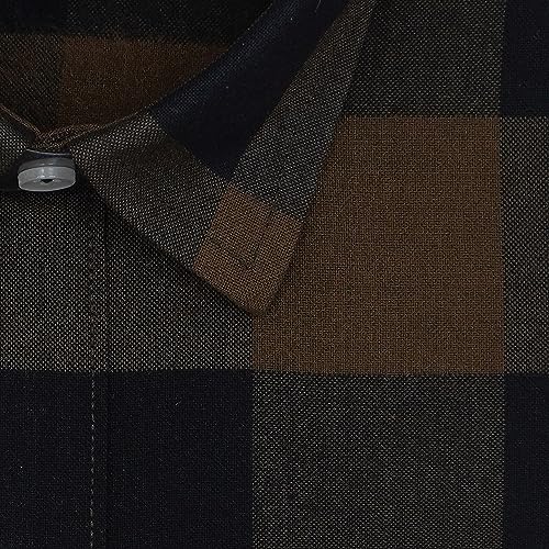 Image of GHPC Cottswool Winter Wear Woolen Big /Buffalo Checks Full Sleeves Regular Fit Formal Shirt for Men