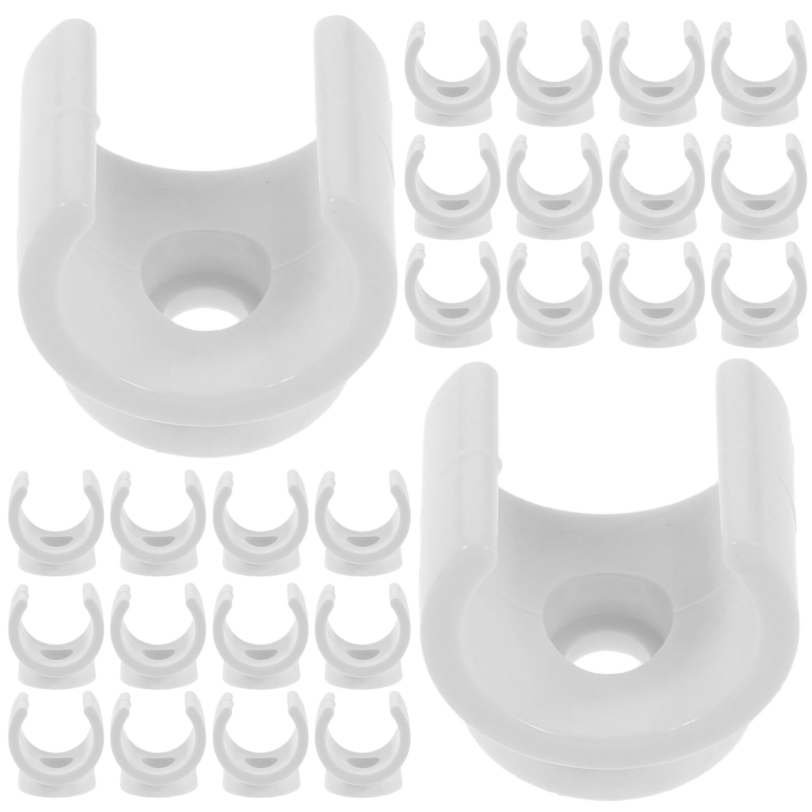 100 pièces Lot de Colliers Serrage U Plastique Renforcé Support de Tube PVC pour Tuyaux Eau Fixation Résistante à Humidité et Température Clips Polyvalents pour Plomberie et