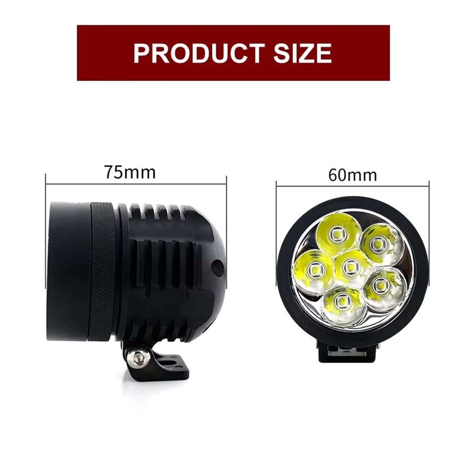 Proyector Moto 2 Bombillas LED para Faros Delanteros Bicicleta 12 000 LM 6000 K Resistentes Al Agua para Conducción Antiniebla Exteriores DRL 12 V Faro Motocicleta