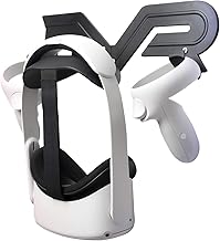 VR Headset and Controller Wall Mount Storage Stand Hook Compatible for Meta/Oculus Quest 2 / Pro / 1, PSVR 2, Pico 4, Hp Reverb G2, HTC Vive, Vive Pro, Cosmos, Elite, Valve Index (Black)