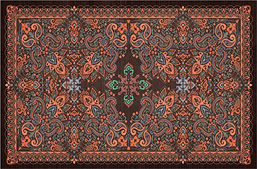 Tapis rouge salon rectangulaire moderne pour déco chambre rétro