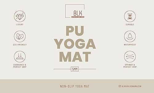 Miniatura 7 de Tapete de yoga grueso de alta calidad para mujeres, hombres y niños, tapete de yoga antideslizante, ideal para estiramientos de yoga calientes y