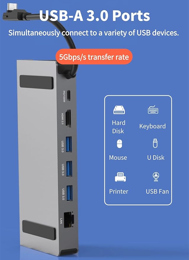 Docking Station USB C 6 en 1 para Steam Deck y ROG Ally miniatura 7