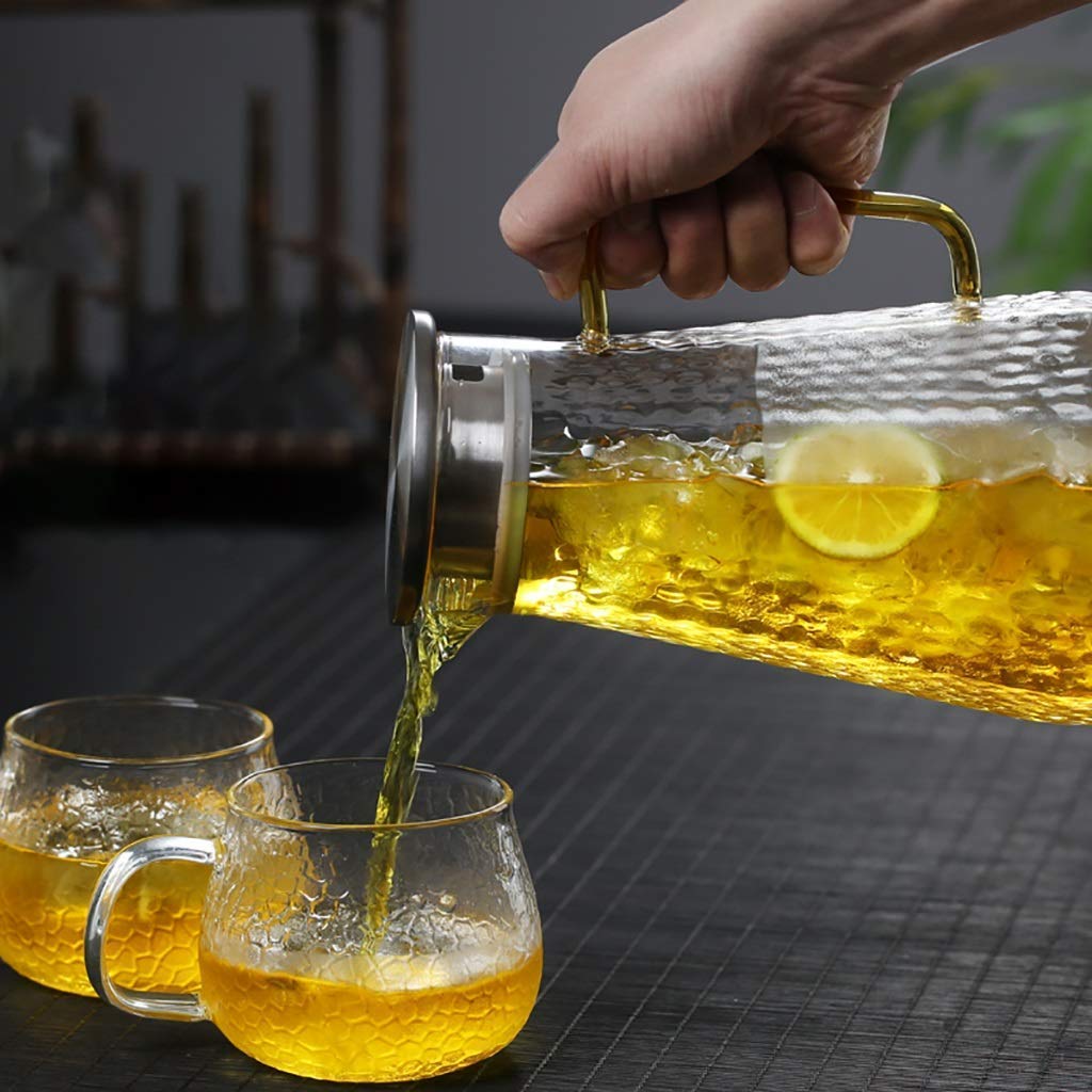 Dzbanek na wodę, 1,4 l/1,7 l, domowy dzbanek na sok o dużej pojemności dzbanek filtrujący dzbanek do herbaty wielofunkcyjny dzbanek prosty styl dzbanek / przezroczysty / 12 x 22 x 8 cm