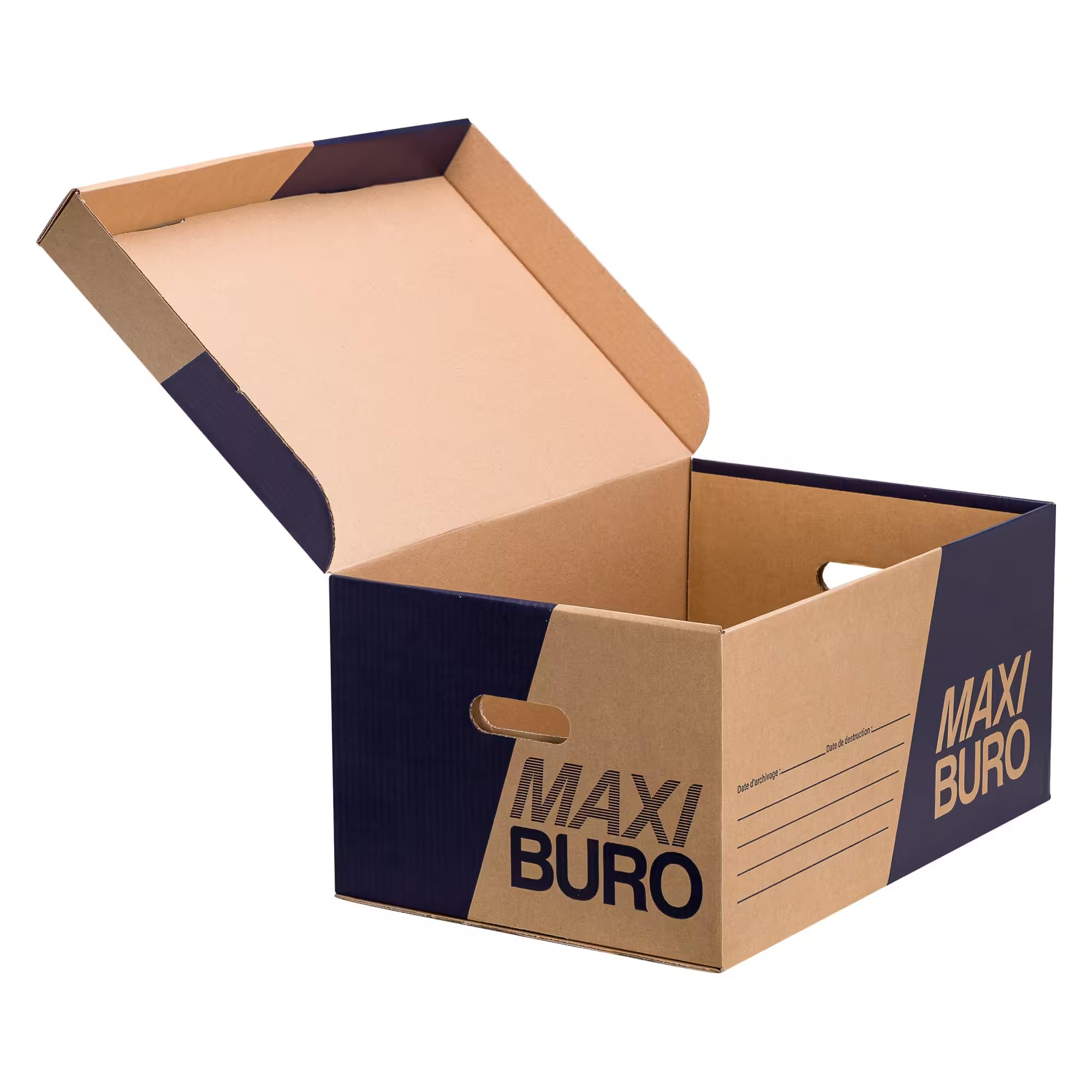 Caisse à archives kraft brun H 27 x L 54 x P 35 cm Lot de 10