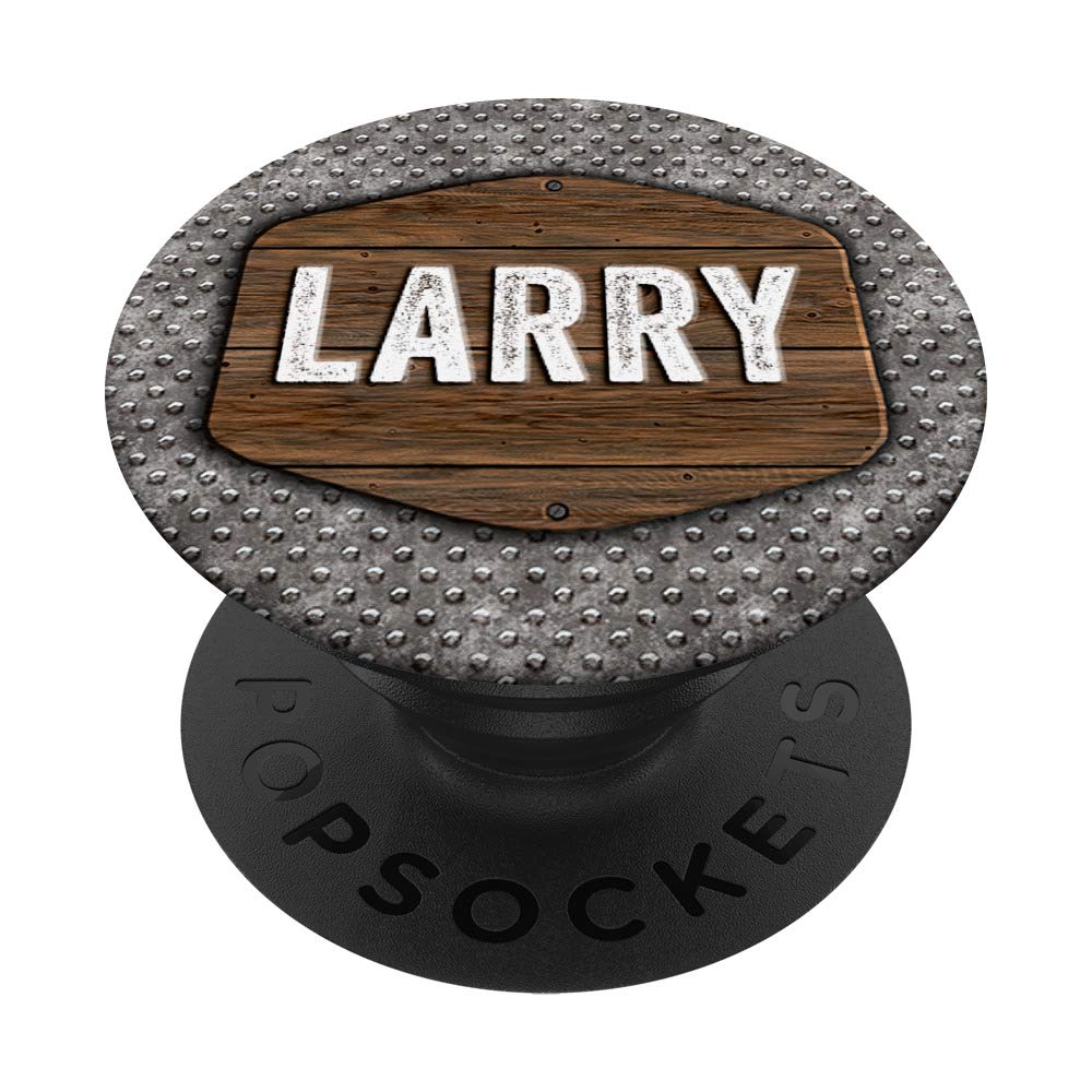 Larry Gift Vintage Distressed Rustic Skid Plate Larry PopSockets Grip and Stand for Phones and Tablets