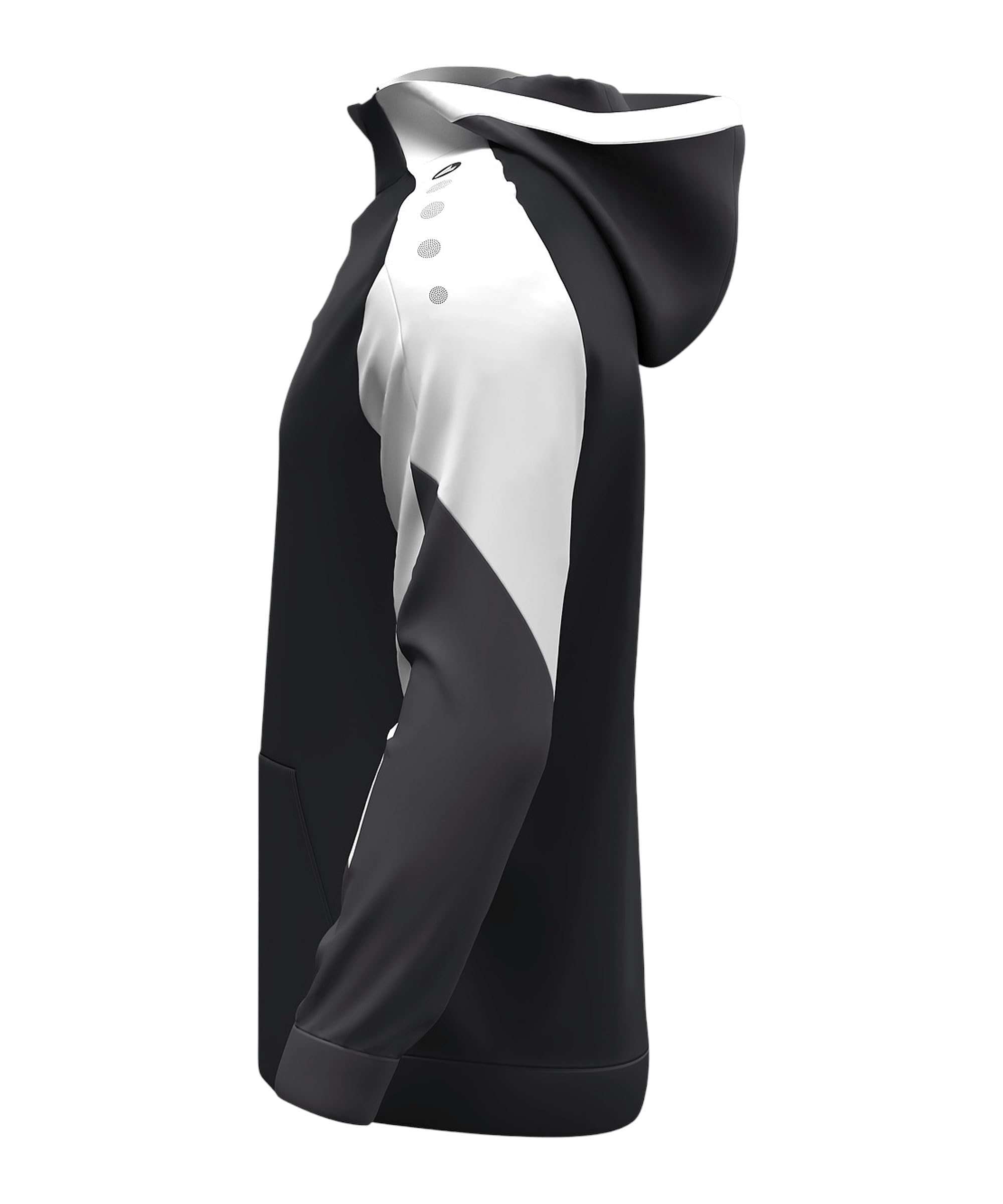 JAKO Sudadera Infantil con Cremallera Dynamic, Negro/Blanco/Antracita, 164