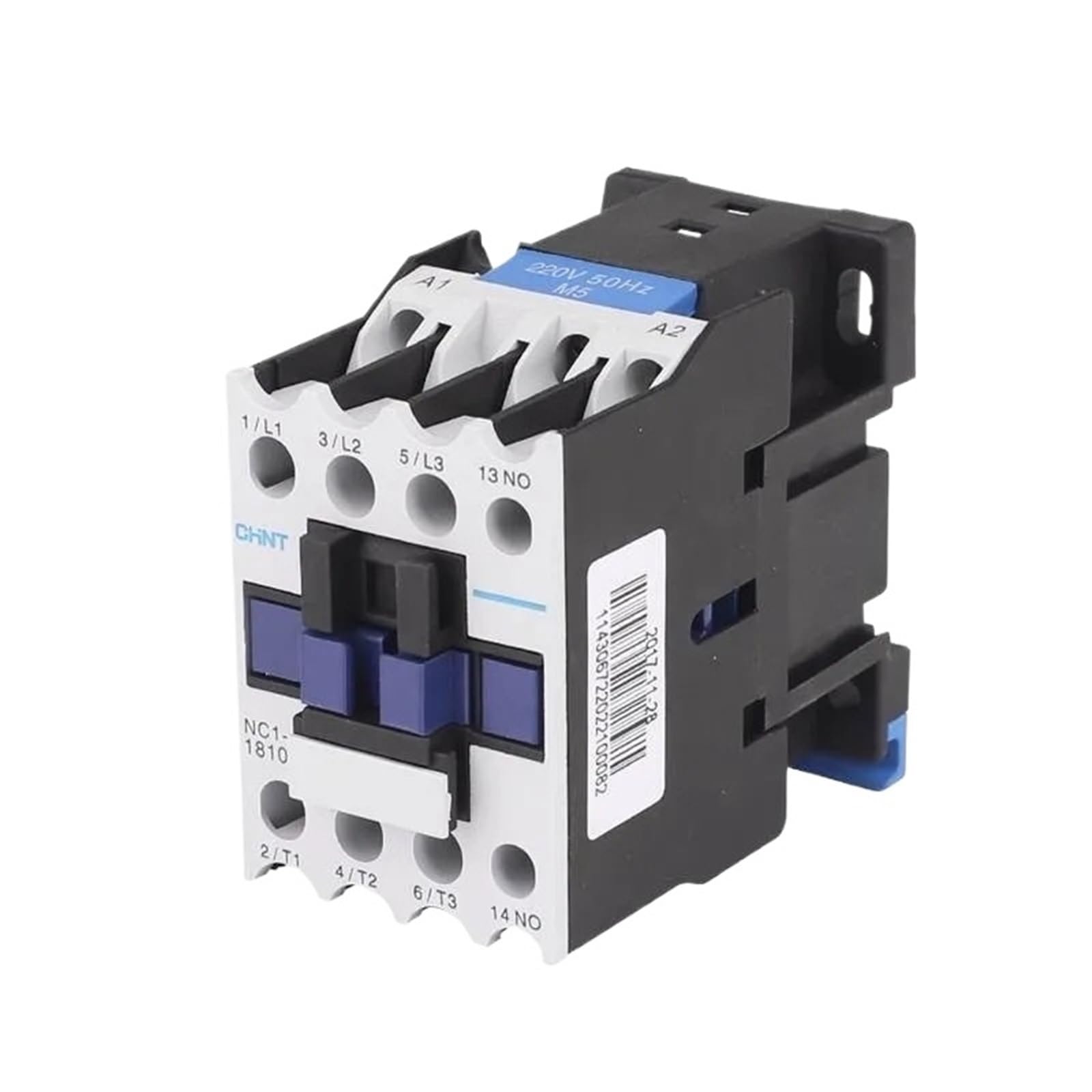 Contacteur CA NC1-1810 18A 220V avec un contact normalement ouvert pour circuit électrique