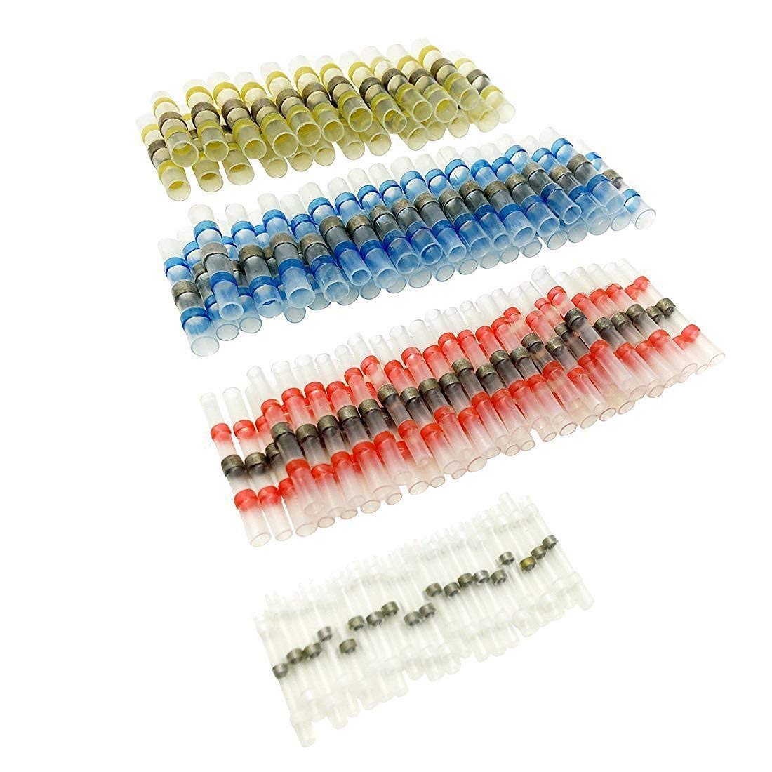 REES52 50Pcs Solder Seal Wire Connector, Solder Seal Heat Shrink Butt Connectors Terminals Electrical Waterproof Insulated Marine Automotive Copper(23Red 12Blue 10White 5Yellow) (B07LG1RHP3) Amazon Price History, Amazon Price Tracker