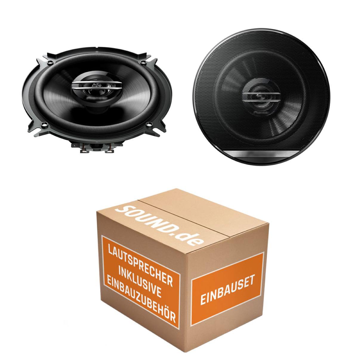 Lautsprecher Boxen passend mit Pioneer TS-G1320F - 13cm 2-Wege 130mm PKW Koaxiallautsprecher Auto Einbausatz - Einbauset für Dacia Sandero 1