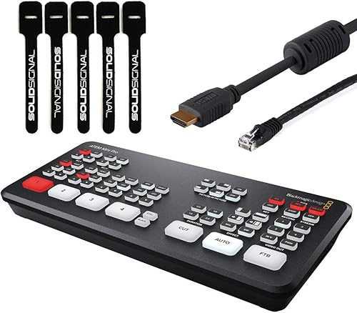 Miniatura 7 de Blackmagic Design ATEM Mini Pro ISO HDMI - Conmutador de transmisión en vivo con cable HDMI de 6 pies, cable Cat5e de 7 pies y paquete de 5 bridas