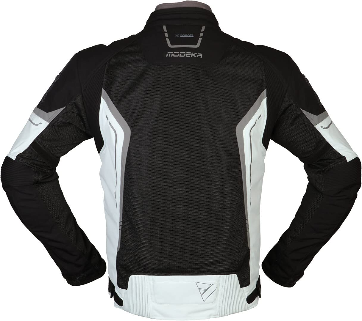 Modeka Khao Air Giacca tessile motociclistica Nero/Grigio chiaro XXL