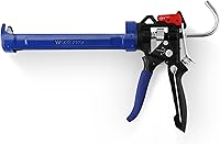 WORKPRO Adjustable Caulking Gun, Drip-Free Control, 9:1/18:1 Thrust Ratio, Smooth Rod & Rotating Barrel for 10oz Tubes