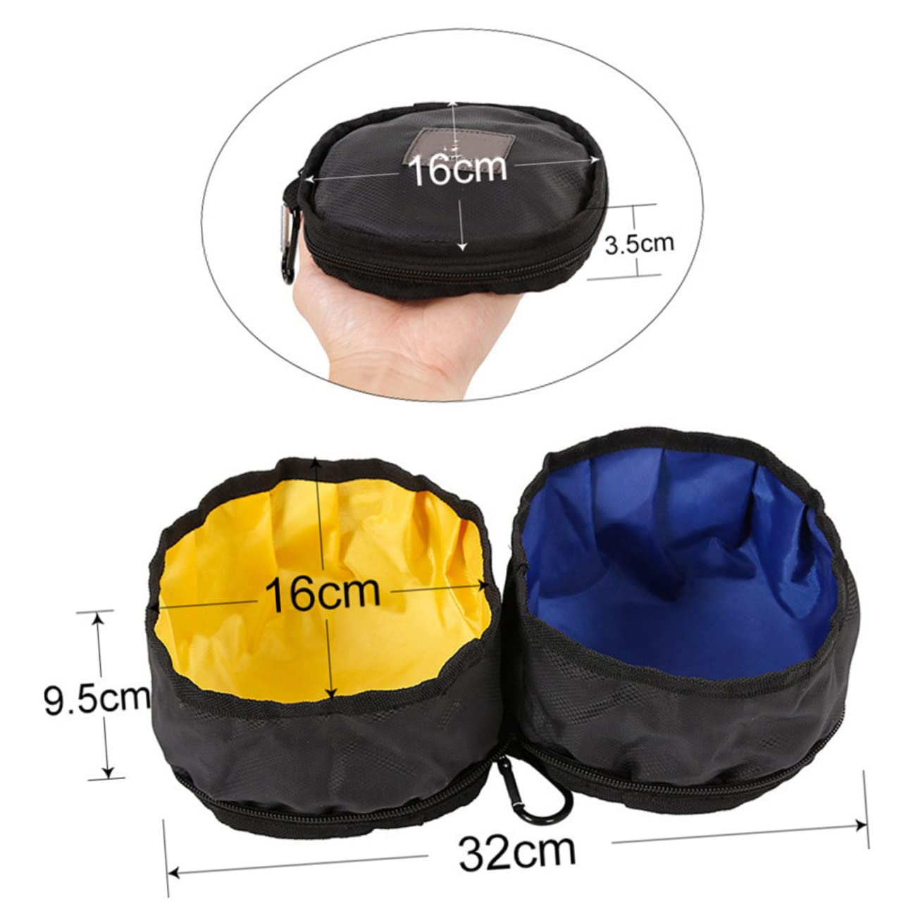 Kisangel 3pièces Gamelles Pliables pour Chiens Et Chats De Bols Portables Accessoire De Voyage pour Animaux pour Camping Et Randonnée