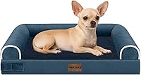 Vista 18 de Cama grande para perros ortopédica lavable: camas con almohada XL para perros grandes, sofá de espuma viscoelástica, impermeable, funda extraíble