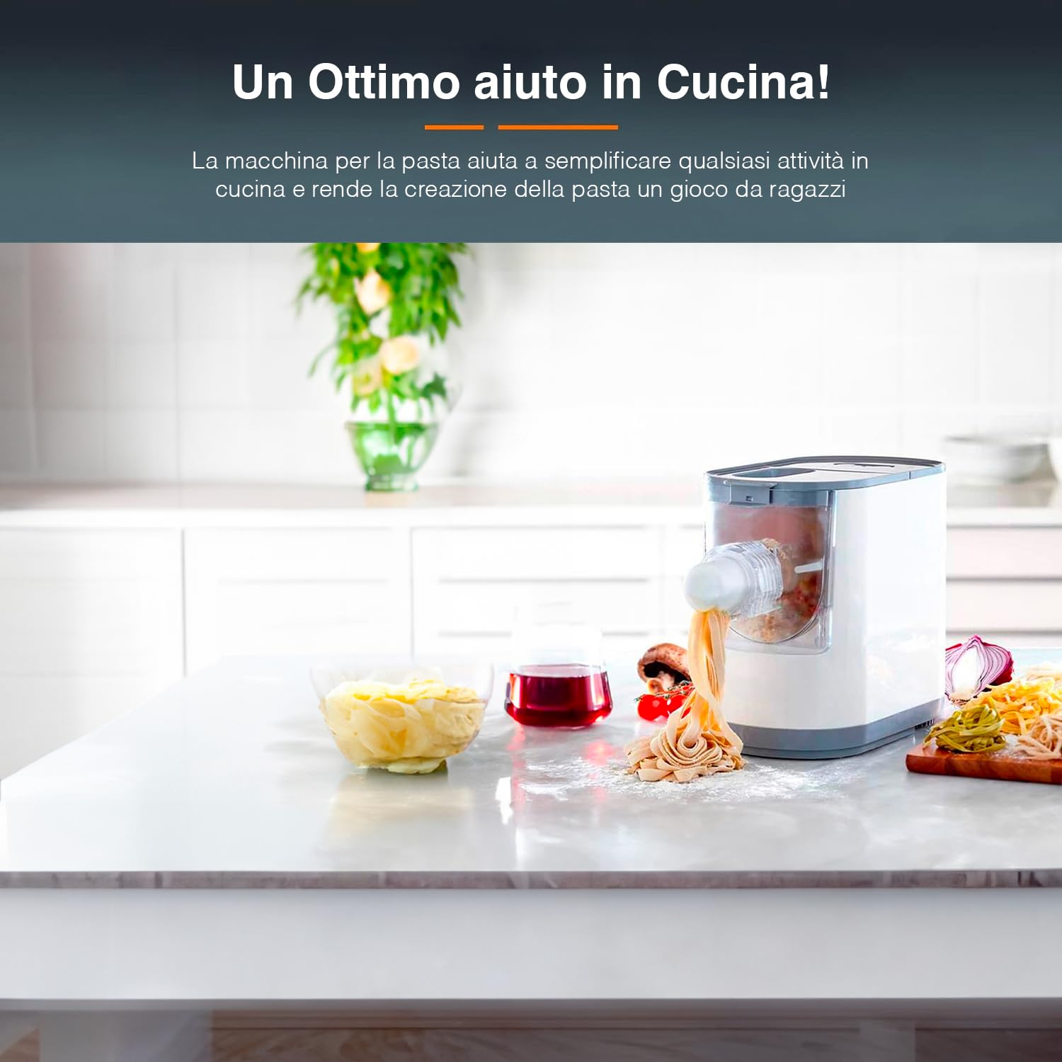 Máquina para hacer pasta eléctrica con 12 moldes, máquina para hacer pasta en 3 minutos, 43,7 x 30,6 x 21,9 cm, 200 W