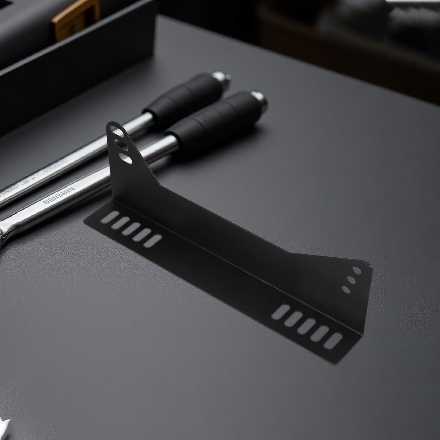 2pcs Racing Seat Side Mount Brackets - Universal Bucket Seat Bracket Hardware - Iron Car Upgrade Accessory for Sports Vehicles