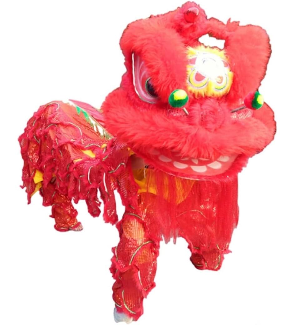 BJfhRH Outdoor Sports Traditional Chinese Traditional Festival Lion Dance Crafts Performance Props Dragon Adult Outdoor Sports Festival Celebration(Rosso)