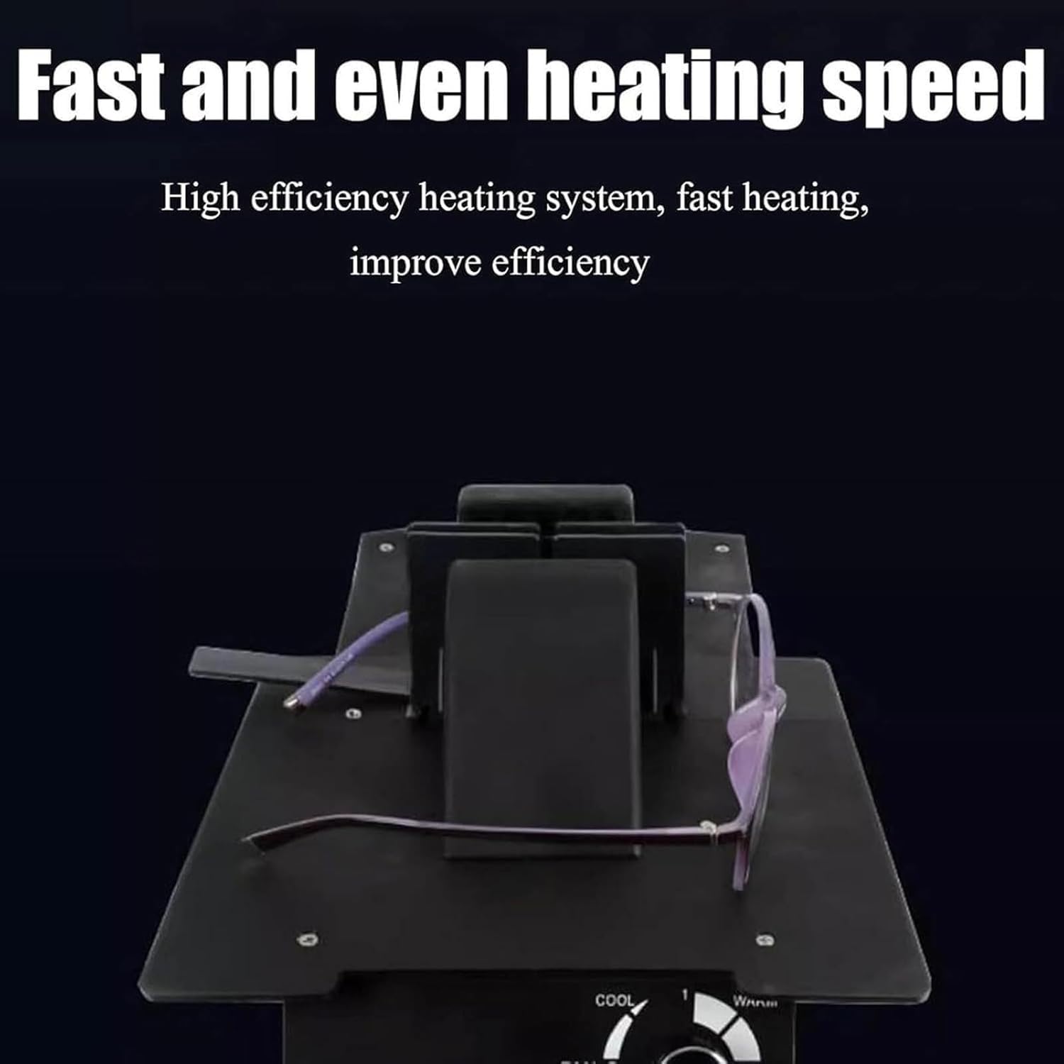 Riscaldatore per occhiali da vista, temperatura regolabile da 1500 W (80 ℃ - 130 ℃), commutazione aria calda e fredda per la lavorazione e la riparazione di telai di occhiali nei negozi di ottica