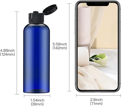 Vista 40 de LISAPACK Botellas de viaje de 3.4 onzas para artículos de tocador, recipientes de plástico de tamaño de viaje para champú acondicionador aprobado