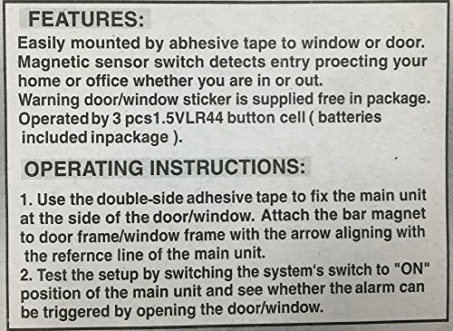 Hiistar Wireless Entry Home Door Window Burglar Alarm-Safety Security Alarm System Magnetic Sensor (Pack Of 5) #TOP6
