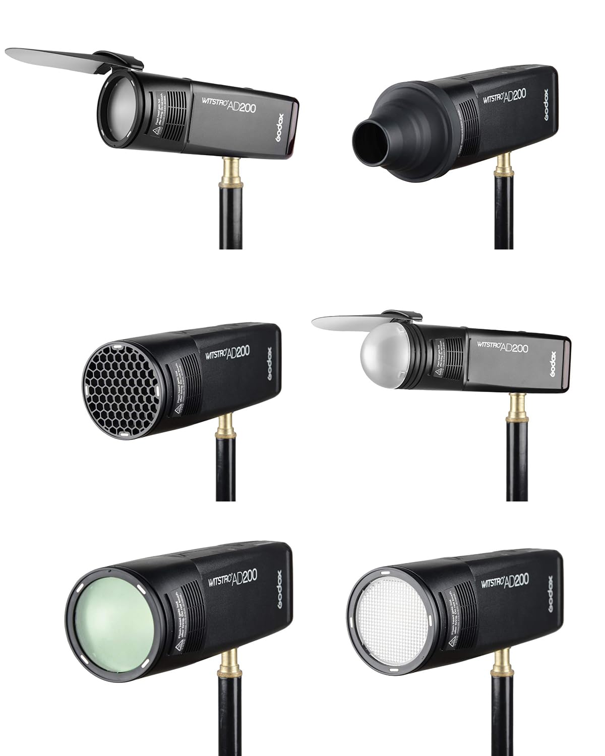 Amazon.com : Godox H200R Round Flash Head & AK-R1 Accessories Kit 