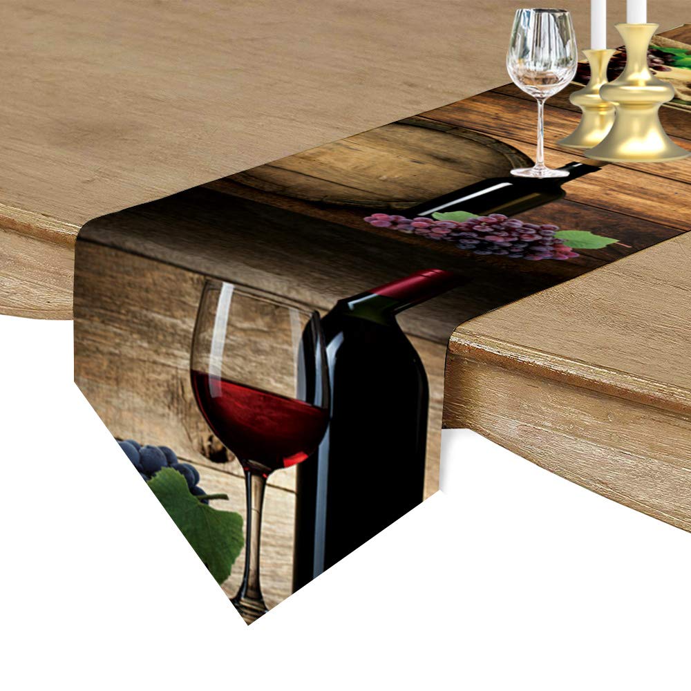Erosebridal Go Fishing Table Runner - Rustic Farmhouse 13x120 Inch Rectangular Dresser Scarf