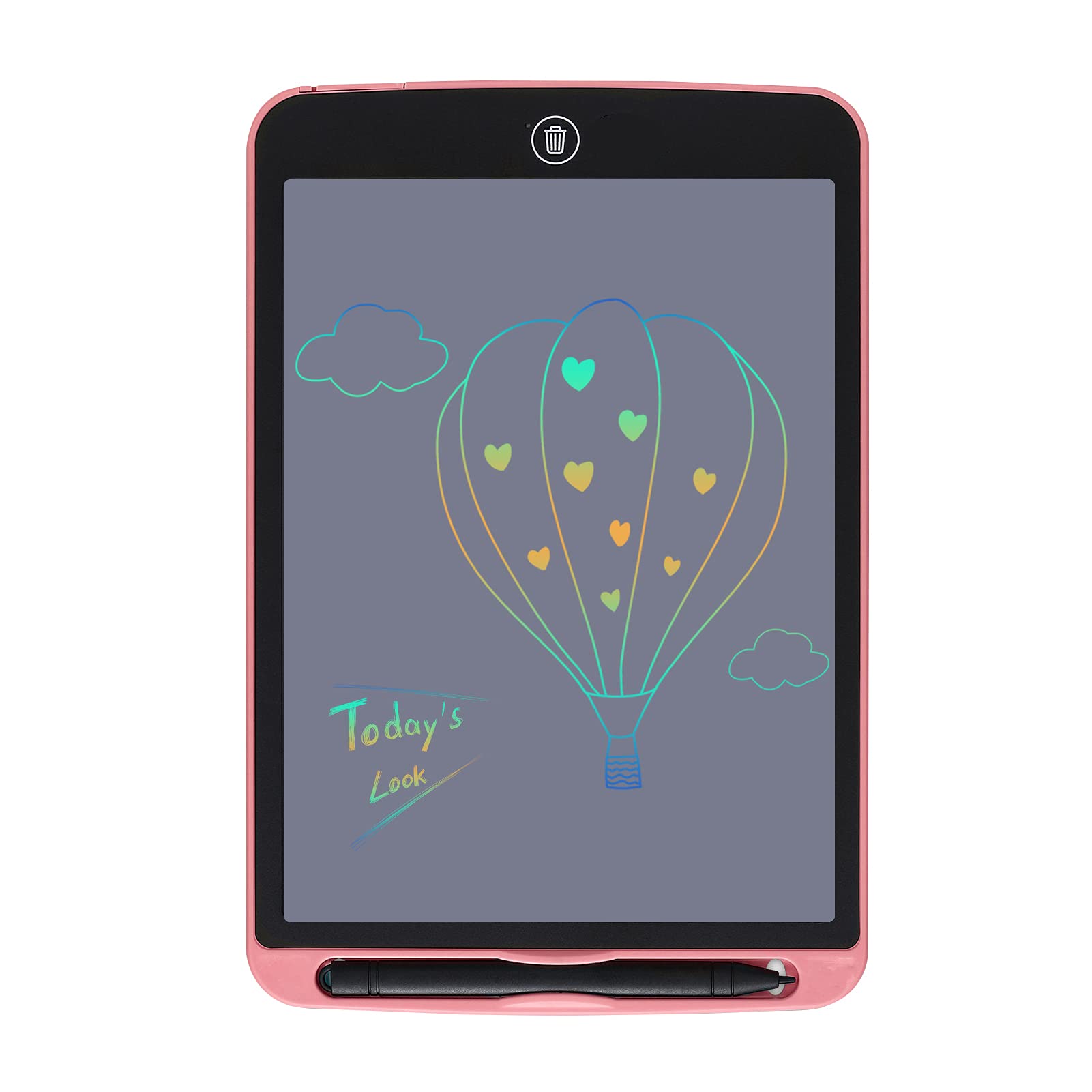Pepisky 10.5 Inch LCD Writing Tablet Electronic Digital Drawing d Erasable Writing Pad Color Screen One-Click Erase with Lock Button Gift for Children Adults Home Office School