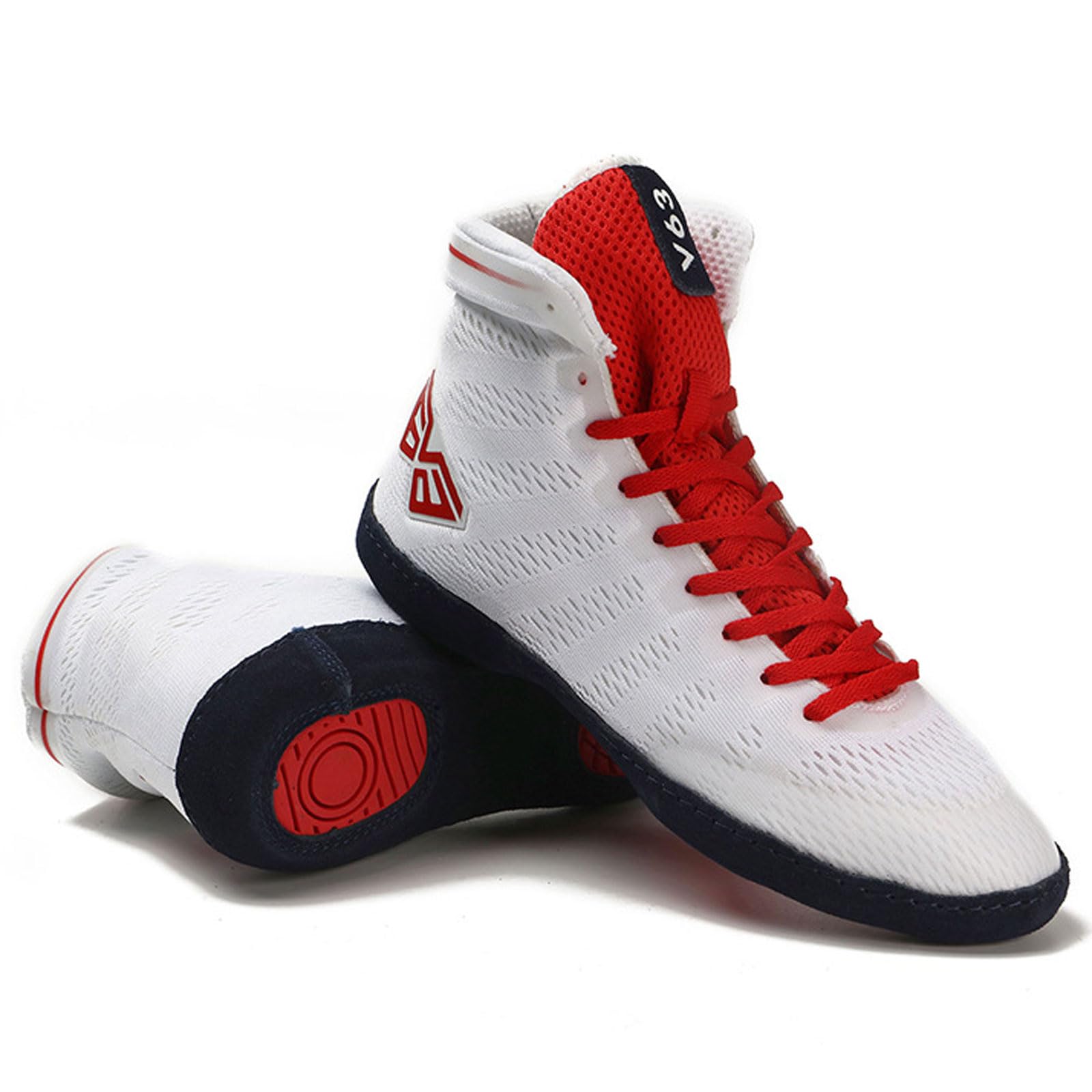 Scarpe da Pugilato,Scarpe da Boxe giovanili,Scarpe da Wrestling,Unisex,Flessibili,durevoli,Traspiranti,Varie Misure,Moda,Antiscivolo,Laced,per Taekwondo,Arti Marziali,Box,Kung Fu,Bambini