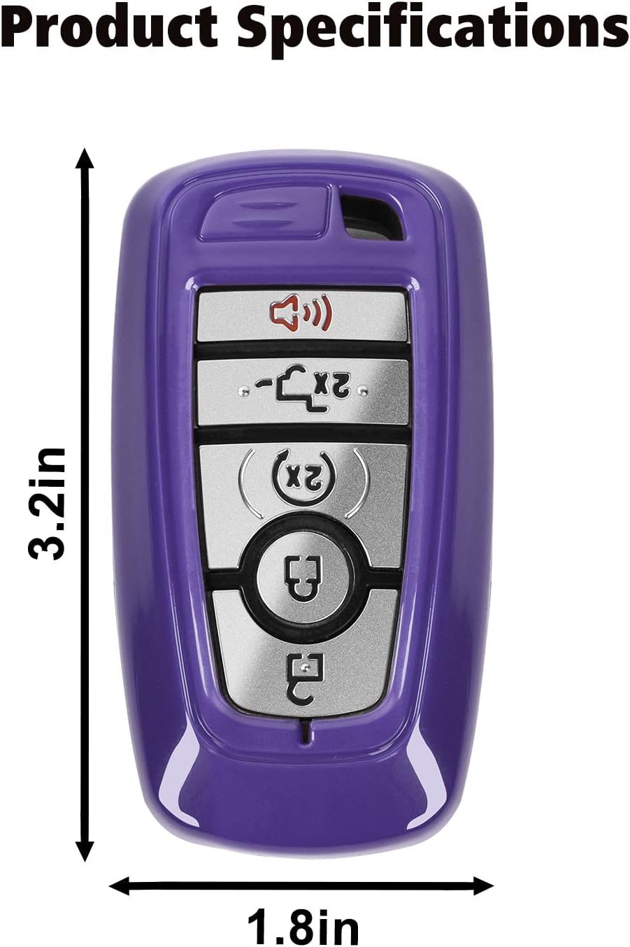 RT-TCZ Key Fob Case Cover Key Holder Protection Shell Accessories for Ford F150 & Explorer 2018-2023,for Ford Bronco & Bronco Sport 2021-2023,Purple