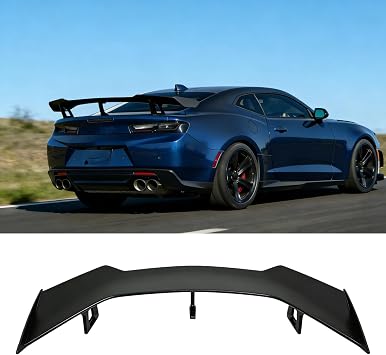 Rear Trunk Spoiler Wing Compatible with 2016-2024 Camaro SS RS LT ZL All Models ZL1 1LE Style Duckbill Car Spoiler Wing Decklid Lip Wing Spoiler Wing Splitter Matte Black