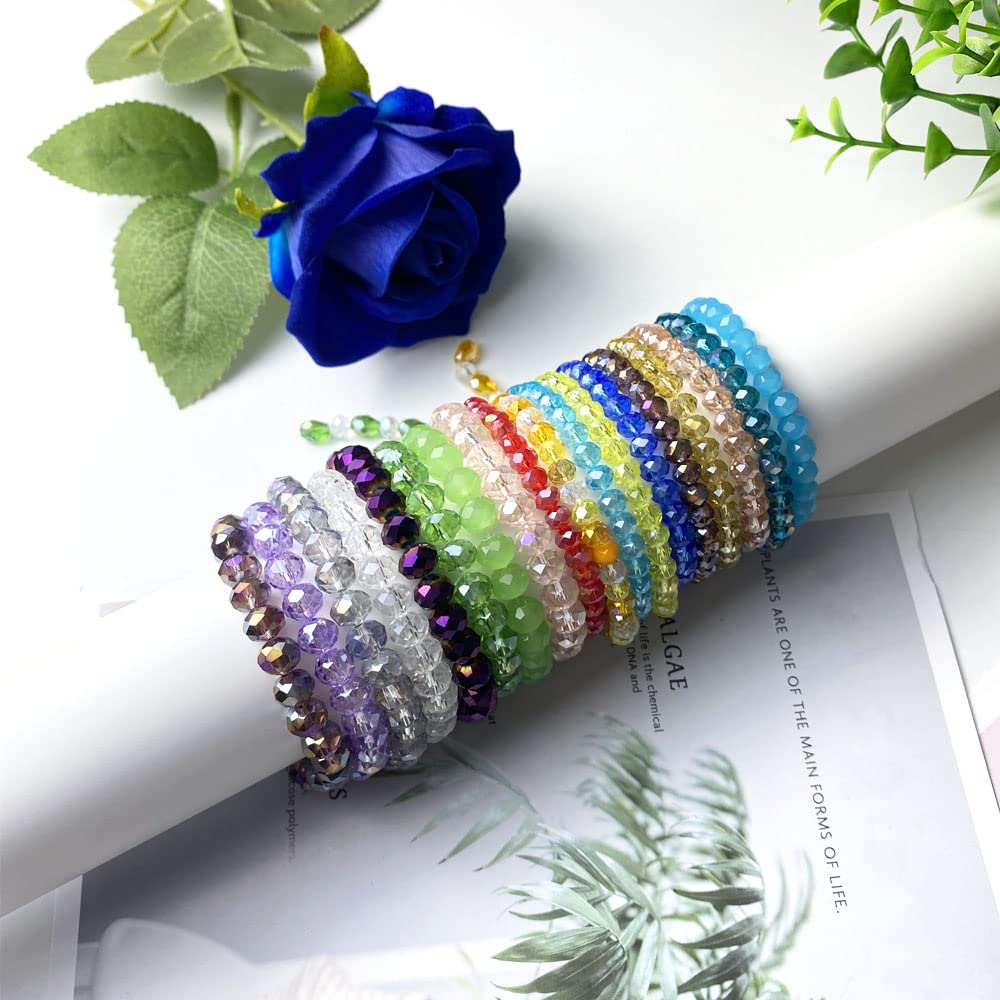 100 PZ 4/6/8mm Perline di Cristallo Austria di Lusso per la Produzione di Gioielli AB Colore Perline di Vetro Sfaccettato Braccialetto FAI DA TE Orecchini collana  36