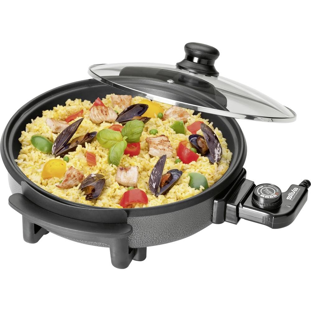 Silva-Homeline PPF 1503A – Cazuela con tapa de cristal, 1500 W