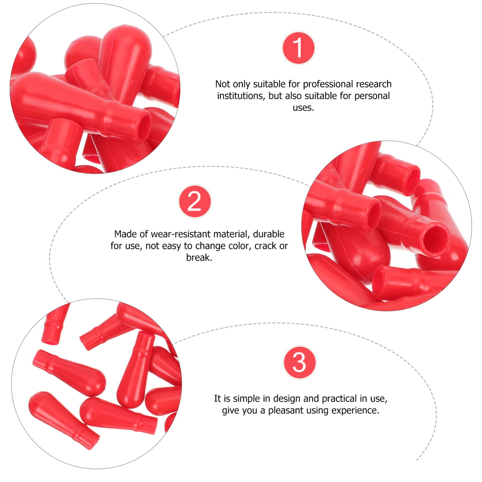Ciieeo 4 Set Capsule Ricambio Per Pipette Vetro Tappi Silicone Per Contagocce Per Laboratori E Uso Personale Facili Da Utilizzare E 50 Pezzi * 4