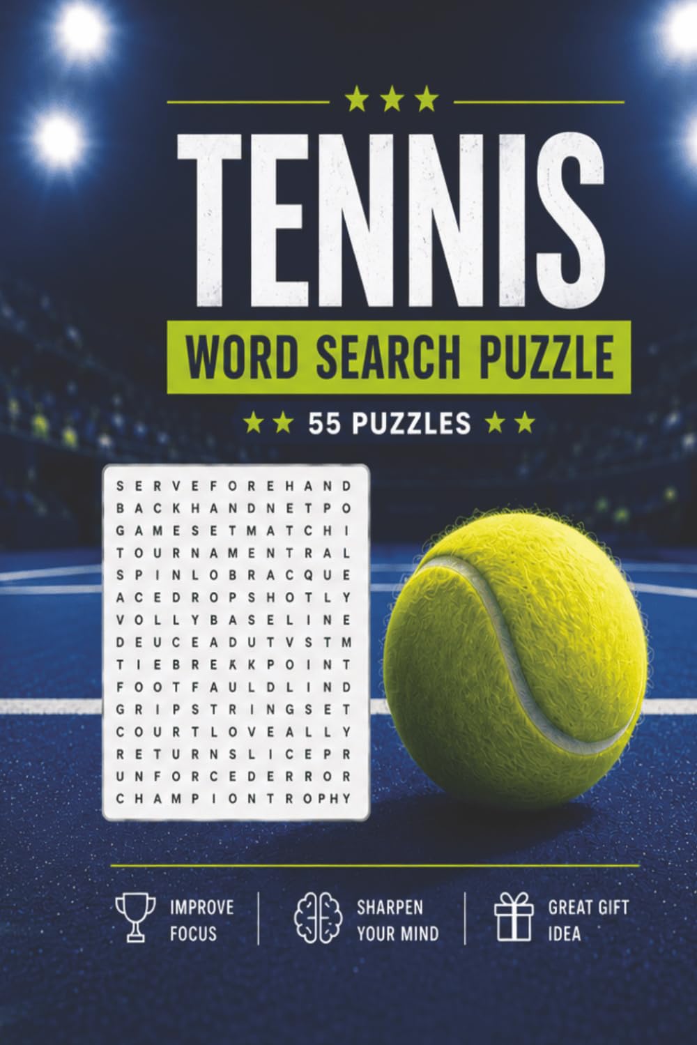 Tennis Word Search Puzzle: 55 Puzzles Word Search about Tennis and More | 6x9 inches, 110 pages | Gift for Tennis & Sports Lover