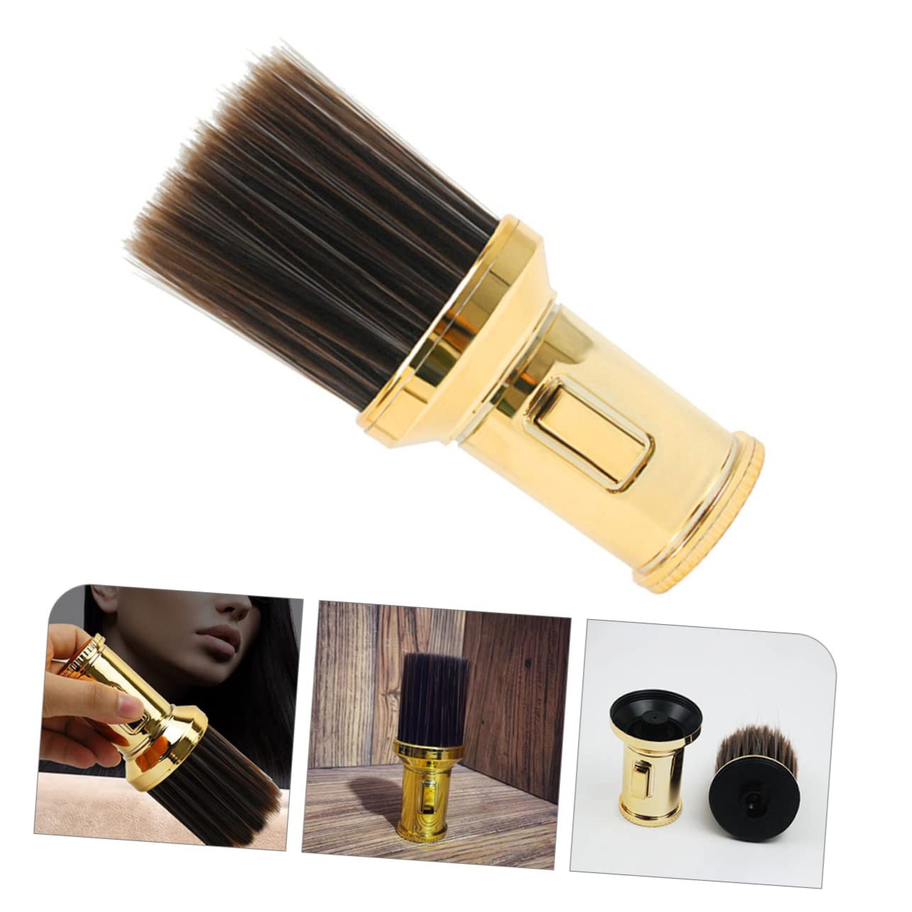 2pcs Neck Duster Brush for Men Durable Hairdressing Cleaning Brush High-density Barber Tool for Hair Removal Essential for Salons Personal Grooming Classic Design for Comfortable