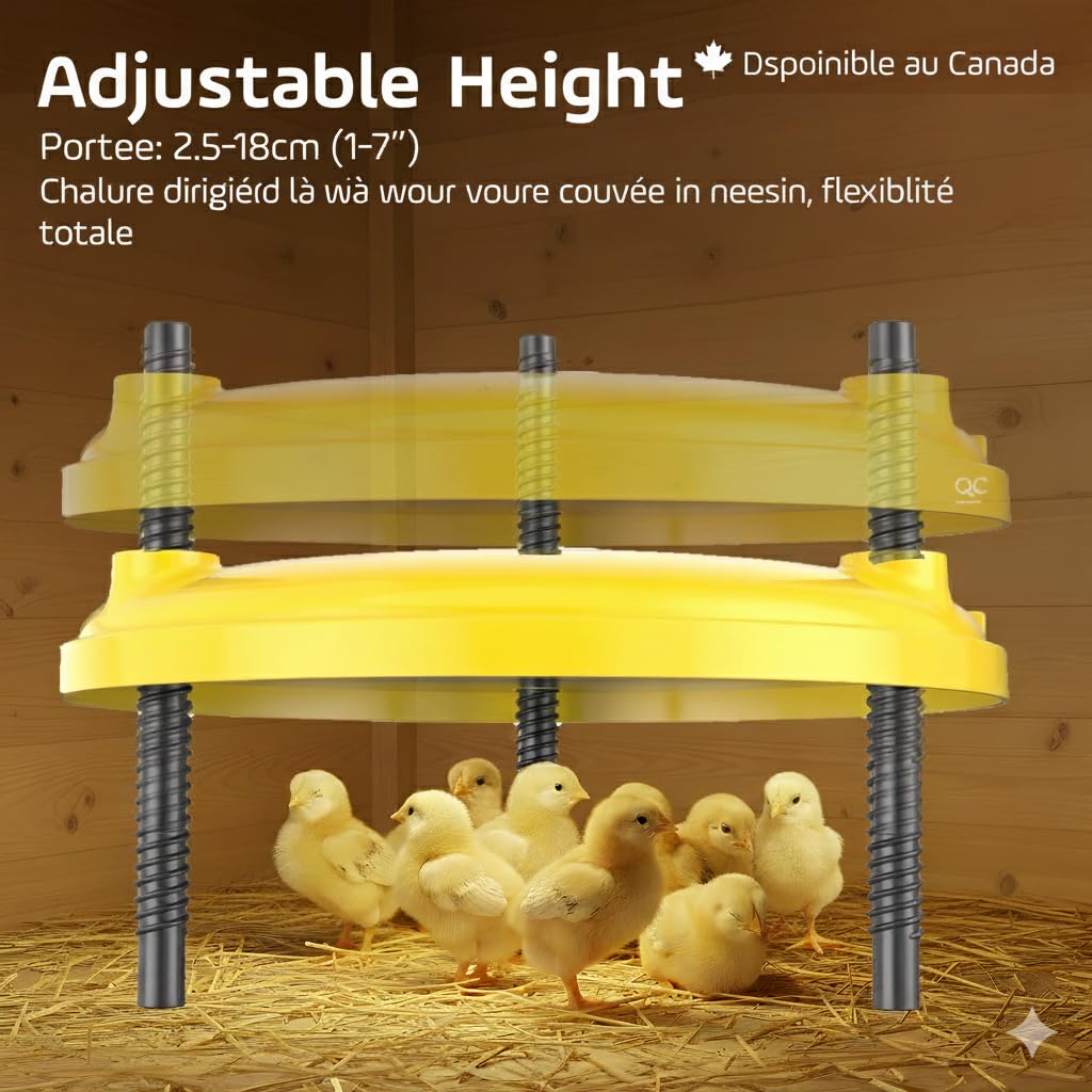 Brooder-Chick Brooder, Chicken Coop Heater 35W 12"x12" Adjustable Heating Plate for Baby Chicks, Safe and Energy-Efficient Brooder Heater for Poultry and Ducklings — view 2