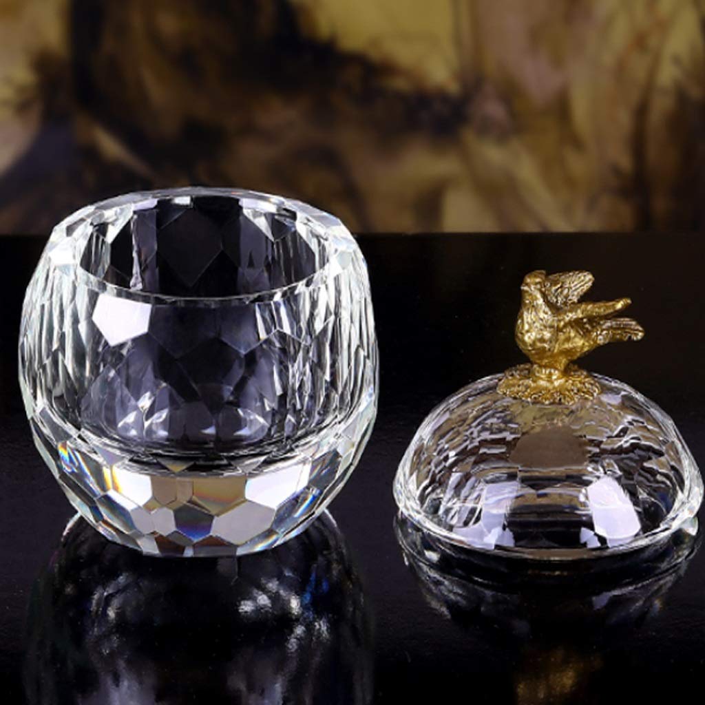 Küchenglas-Set zur Lebensmittelaufbewahrung, Kristalldiamant-Tierglas mit Kristalldeckel, geeignet als Bonbonschale, dekoratives Bonbonglas, Teekanne, Vorratsgläser