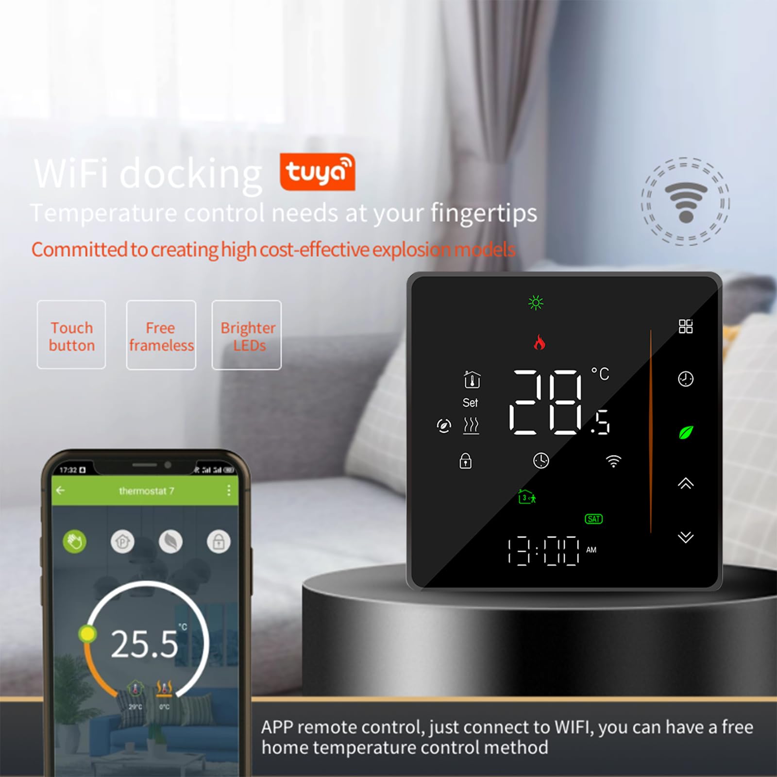 16A WLAN Thermostat Elektro-Fußbodenheizung Smart Life APP