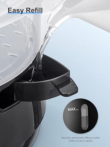 Miniatura 6 de Vaporizador eléctrico de 3 niveles para cocinar, vaporizador de verduras de 13.7 cuartos de galón para cocción simultánea rápida, vaporizador