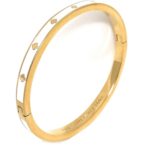 Kate Spade New York Spot The Spade Hinged Bangle Bracelet White